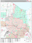 Rochester Wall Map Premium Style