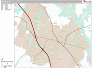 Rockville Wall Map Premium Style