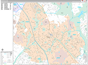 Rockville Wall Map Premium Style