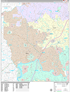 Roswell Wall Map Premium Style