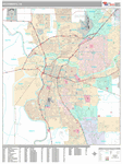 Sacramento Wall Map Premium Style