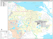Sanford Wall Map Premium Style