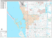 Sarasota  Wall Map Premium Style