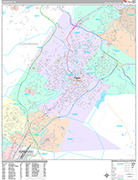 Scranton  Wall Map Premium Style