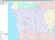 Shoreline Wall Map Premium Style