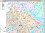 Somerville Wall Map Premium Style