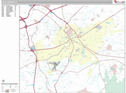 Spartanburg Wall Map Premium Style