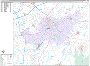 Spartanburg Wall Map Premium Style