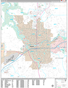Spokane  Wall Map Premium Style