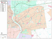 Springfield Wall Map Premium Style
