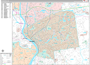 Springfield Wall Map Premium Style