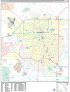 Springfield  Wall Map Premium Style