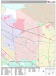 Sunnyvale Wall Map Premium Style