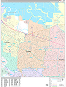 Sunnyvale  Wall Map Premium Style