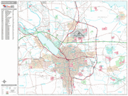 Syracuse Wall Map Premium Style