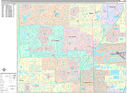 Tamarac  Wall Map Premium Style