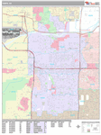 Tempe Wall Map Premium Style