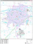 Topeka Wall Map Premium Style