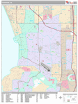 Torrance Wall Map Premium Style