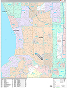 Torrance Wall Map Premium Style