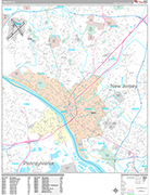 Trenton Wall Map Premium Style