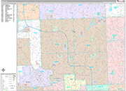 Troy  Wall Map Premium Style