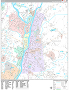 Troy  Wall Map Premium Style