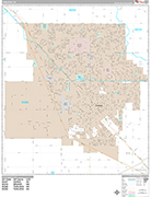 Turlock Wall Map Premium Style