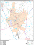 Valdosta Wall Map Premium Style