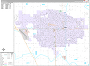 Visalia  Wall Map Premium Style