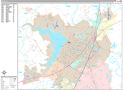 Waco  Wall Map Premium Style