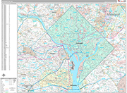 Washington Wall Map Premium Style