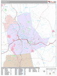 Waterbury Wall Map Premium Style