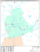 Waterbury  Wall Map Premium Style