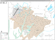 Watsonville  Wall Map Premium Style