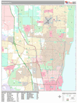 Waukegan Wall Map Premium Style