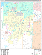 Waukesha  Wall Map Premium Style