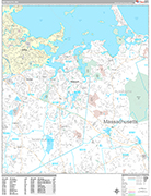 Weymouth  Wall Map Premium Style