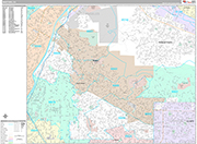 Whittier  Wall Map Premium Style