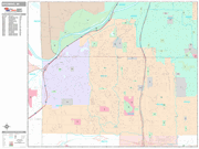 Wyoming Wall Map Premium Style