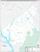 Abbeville Wall Map Premium Style