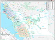 Alameda Wall Map Premium Style