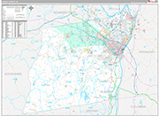 Albany Wall Map Premium Style