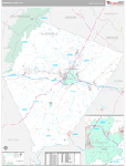 Albemarle Wall Map Premium Style