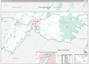 Allegany Wall Map Premium Style