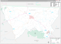 Alleghany Wall Map Premium Style