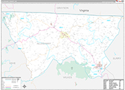 Alleghany Wall Map Premium Style