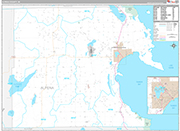 Alpena Wall Map Premium Style