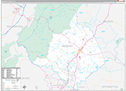 Amherst Wall Map Premium Style