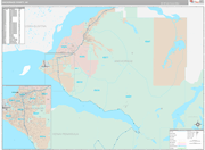 Anchorage Wall Map Premium Style